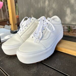 VANS CANVAS OLD-SKOOL STACKED PLATFORM SHOES
